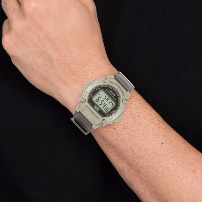 Casio W-219HB-5AVDF - Montre Sportive avec Chronomètre et Alarme