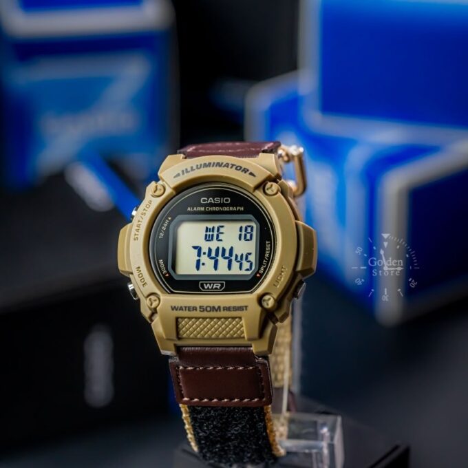 Casio W-219HB-5AVDF - Montre Sportive avec Chronomètre et Alarme