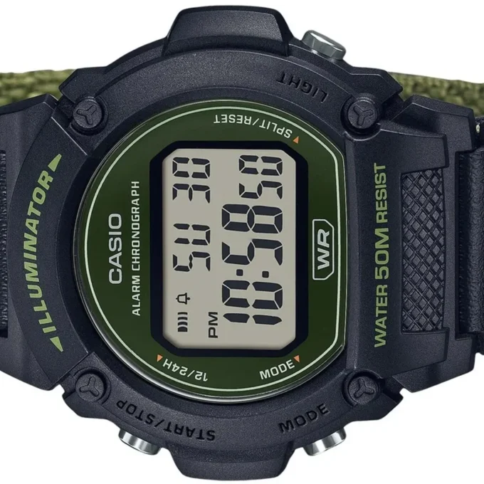 Casio W-219HB-3AVDF - Montre Décontractée pour Homme et Femme avec Fonctionnalités Avancées