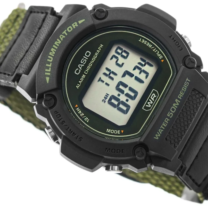 Casio W-219HB-3AVDF - Montre Décontractée pour Homme et Femme avec Fonctionnalités Avancées