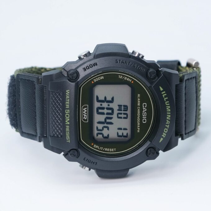 Casio W-219HB-3AVDF - Montre Décontractée pour Homme et Femme avec Fonctionnalités Avancées