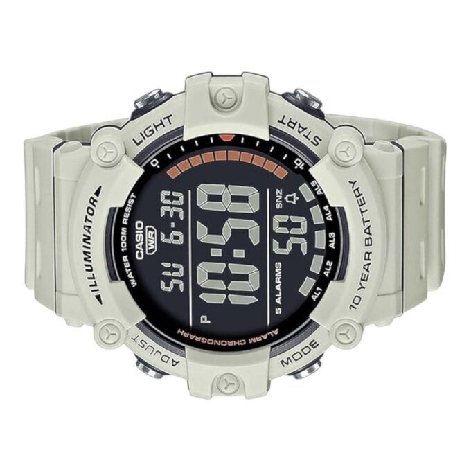 Montre Casio AE-1500WH-8B2VDF - Design Pratique avec Éclairage LED et Bracelet en Résine - 5 Alarmes