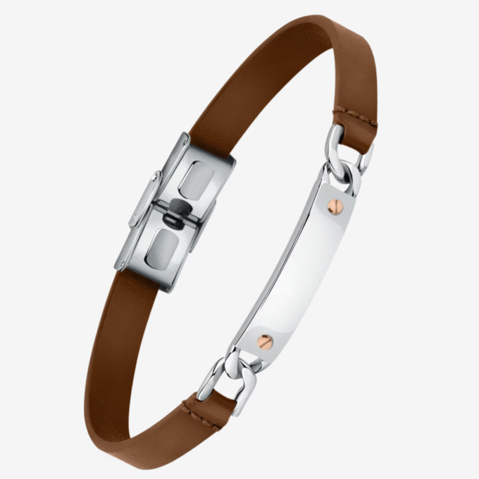 Bracelet MORELLATO - Bijoux Homme- Acier inoxydable, Élégant, Ajustable, Fermoir sécurisé - Métal argenté - Réf. Boutique Aïwatch