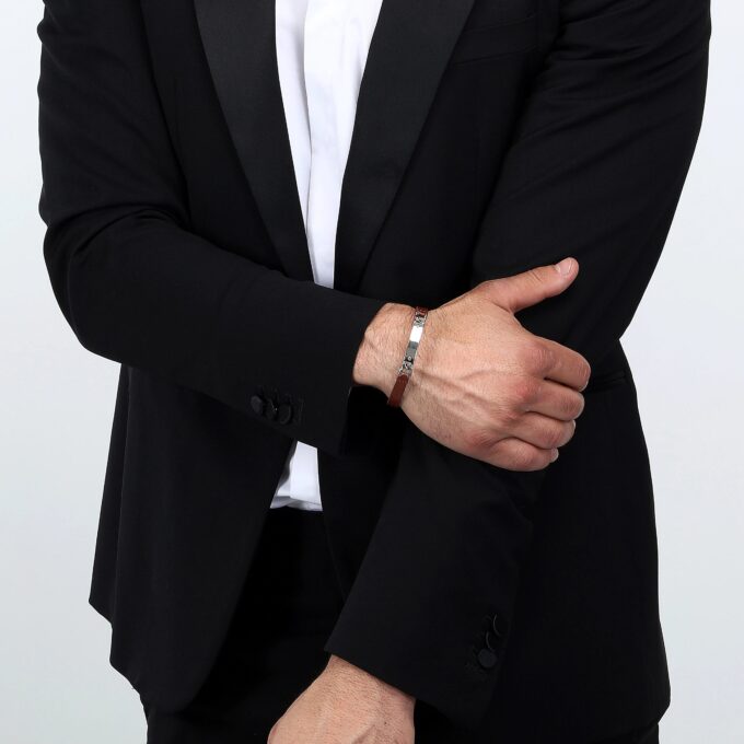 Bracelet MORELLATO - Bijoux Homme- Acier inoxydable, Élégant, Ajustable, Fermoir sécurisé - Métal argenté - Réf. Boutique Aïwatch