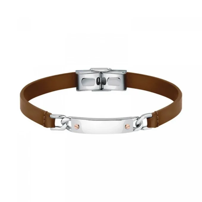 Bracelet MORELLATO - Bijoux Homme- Acier inoxydable, Élégant, Ajustable, Fermoir sécurisé - Métal argenté - Réf. Boutique Aïwatch