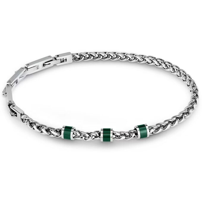 Bracelet SECTOR - Bijoux Homme - Acier Inoxydable, Design Élégant, Résistant à l’eau, Fermoir Sécurisé - Métal Argenté - SAVK11