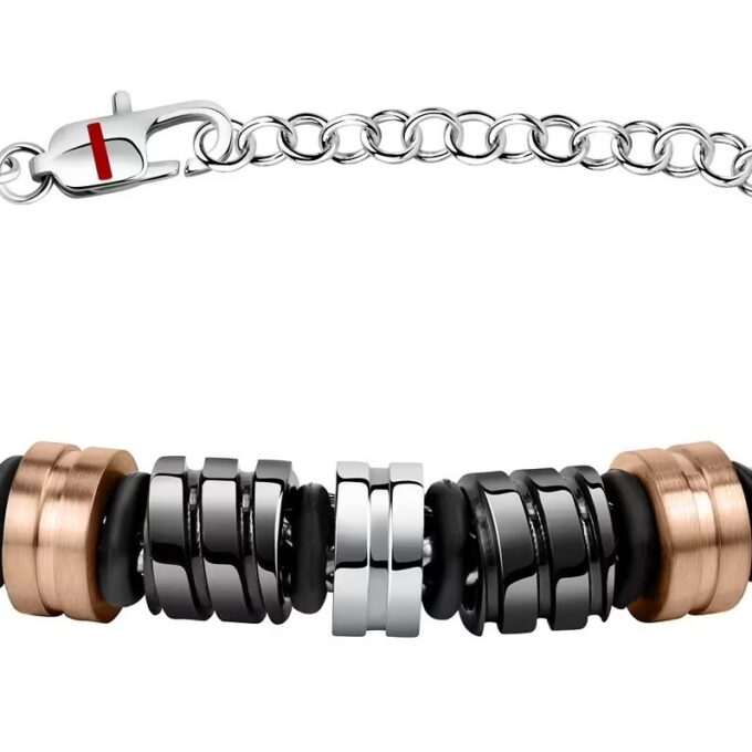 Bracelet SECTOR - Bijoux Homme/Femme - Acier Inoxydable, Design Moderne, Résistant à l’Eau, Fermoir Sécurisé - Métal Argenté - SAFR16