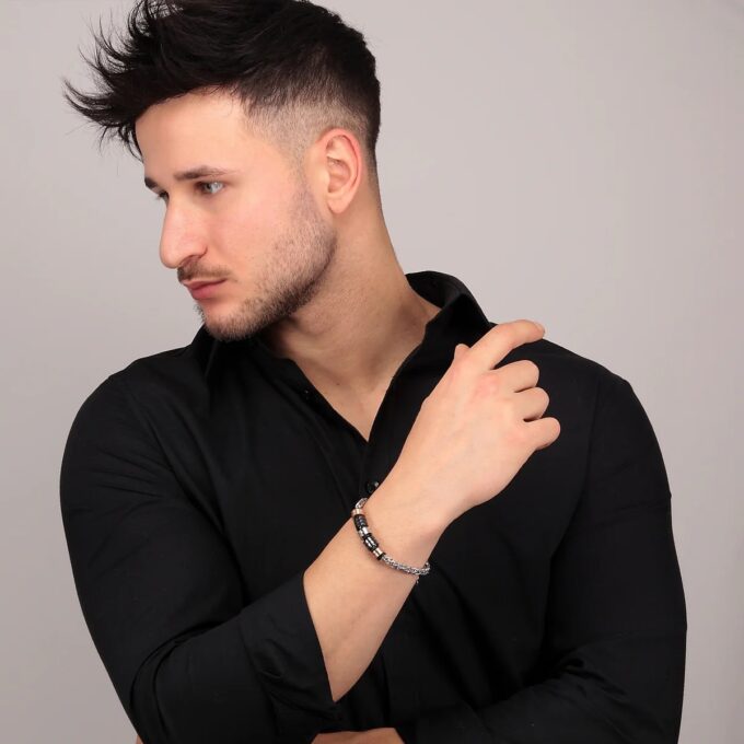 bracelet-sector-bijoux-hommefemme-acier-inoxydable-design-moderne-resistant-a-leau-fermoir-securise-metal-argente-safr16-safr16