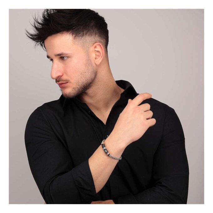 Bracelet SECTOR - Bijoux Homme/Femme - Acier Inoxydable, Design Moderne, Résistant à l’Eau, Fermoir Sécurisé - Métal Argenté - SAFR16