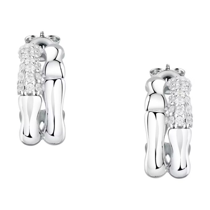 Boucles d’oreilles MORELLATO – Femme – Élégantes, Pendantes, Hypoallergéniques, Finition brillante – Acier inoxydable – Argenté