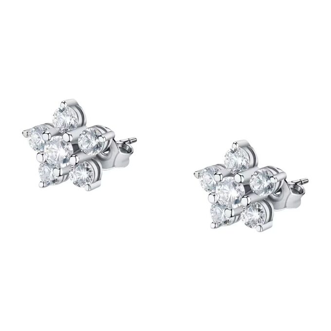 Boucles d’oreilles MORELLATO femme – Élégantes, design italien, acier inoxydable, hypoallergéniques – Bijoux tendance – SAIW126