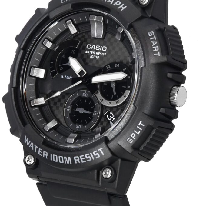 Casio MCW-200H-1AVDF - Montre Multifonctionnelle avec Résistance à l'Eau de 200 mètres - Verre Saphir