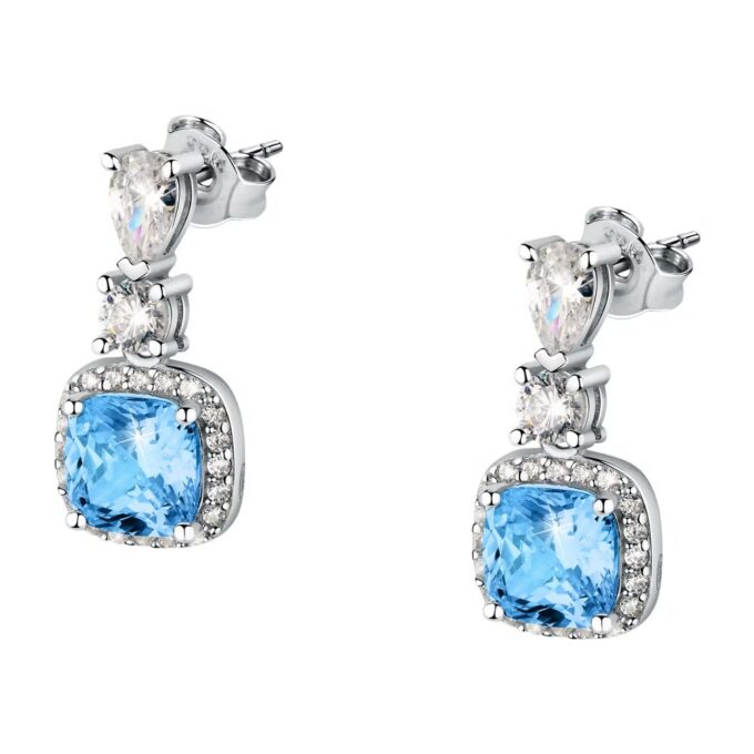 Boucles d’oreilles MORELLATO - Femme - Élégantes, Hypoallergéniques, Design Italien, Fermoir sécurisé - Acier inoxydable - Argenté - SAIW110