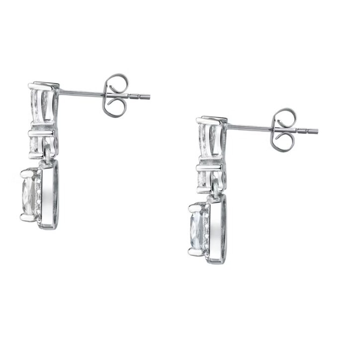 Boucles d’oreilles MORELLATO femme – Élégantes, design italien, acier inoxydable, finition brillante – Bijoux – Argenté – SAIW111