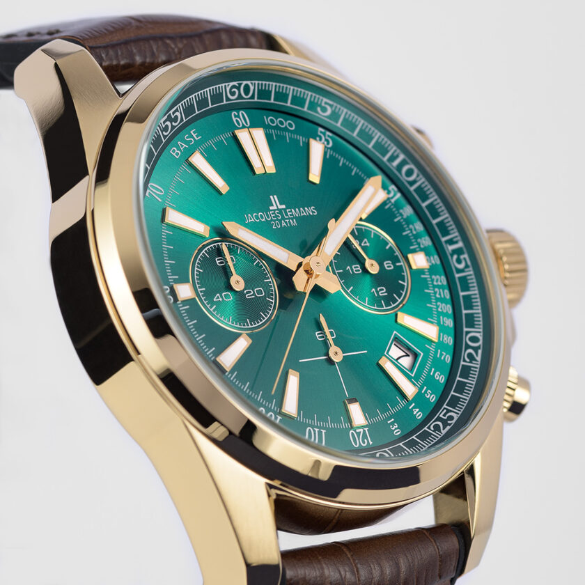 montre jacques lemans 1 2117h montre sportive pour hommes avec chronographe et résistance à l'eau de 200 mètres