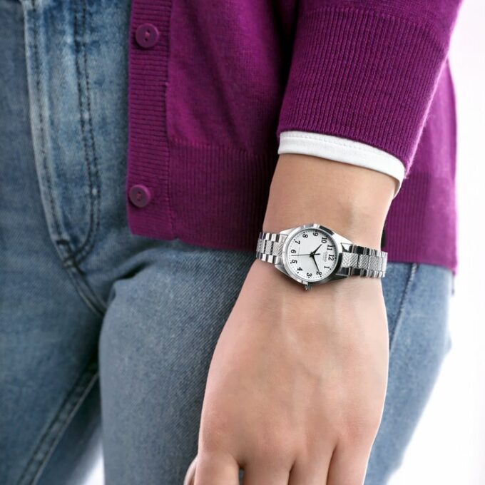 Montre femme Casio LTP-1274D-7B - Analogique, originale, acier inoxydable, argent - Montre classique élégante