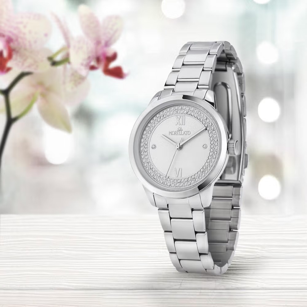 montre femme morellato – r0153141553 – collection ninfa – bracelet en acier – affichage analogique – résistante à l’eau 3 atm
