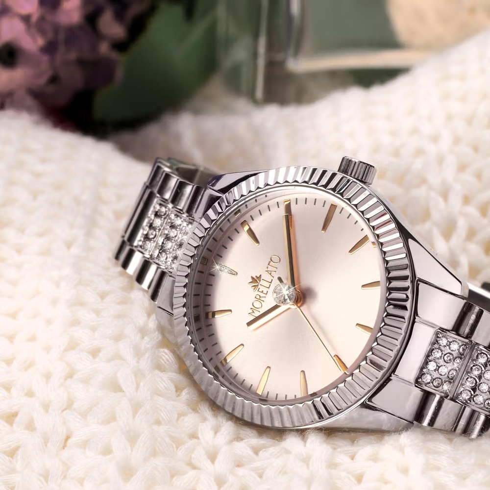 montre femme morellato – r0153165531 – bracelet en métal – affichage analogique – résistante à l’eau 3 atm