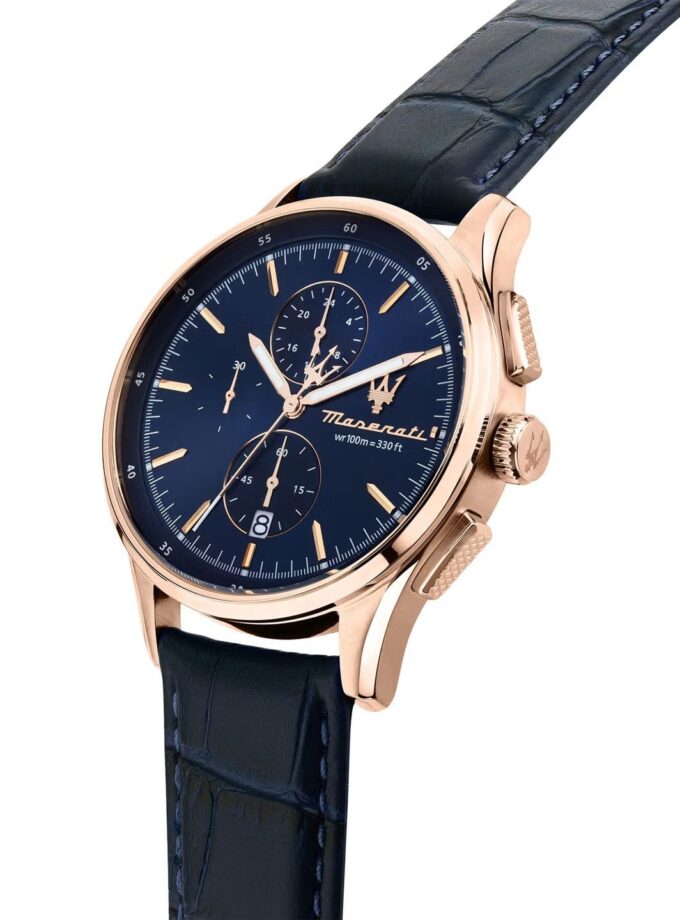 Montre Homme Maserati – R8871624009 – Chronographe Analogique – 42 mm – Bracelet en Cuir – Collection Sorpasso