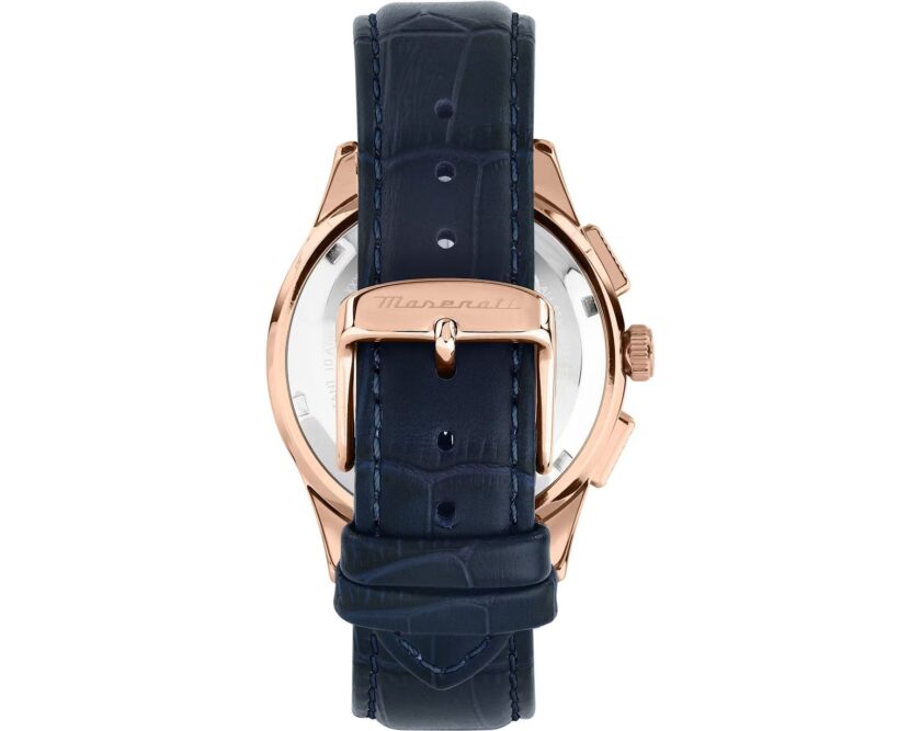 montre homme maserati – r8871624009 – chronographe analogique – 42 mm – bracelet en cuir – collection sorpasso
