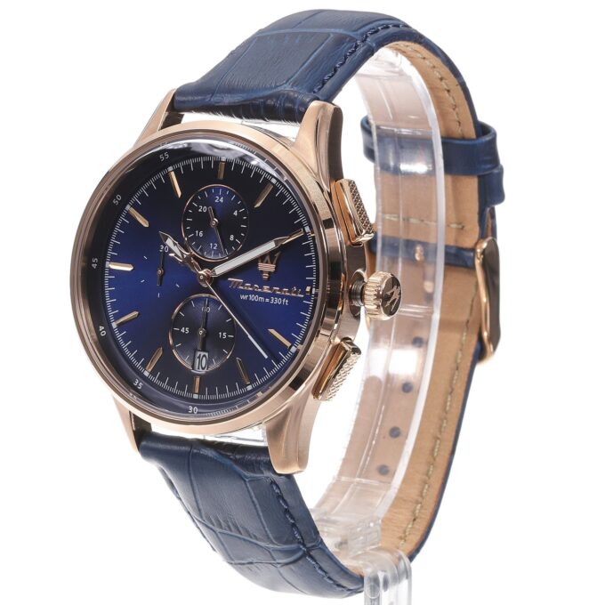 Montre Homme Maserati – R8871624009 – Chronographe Analogique – 42 mm – Bracelet en Cuir – Collection Sorpasso