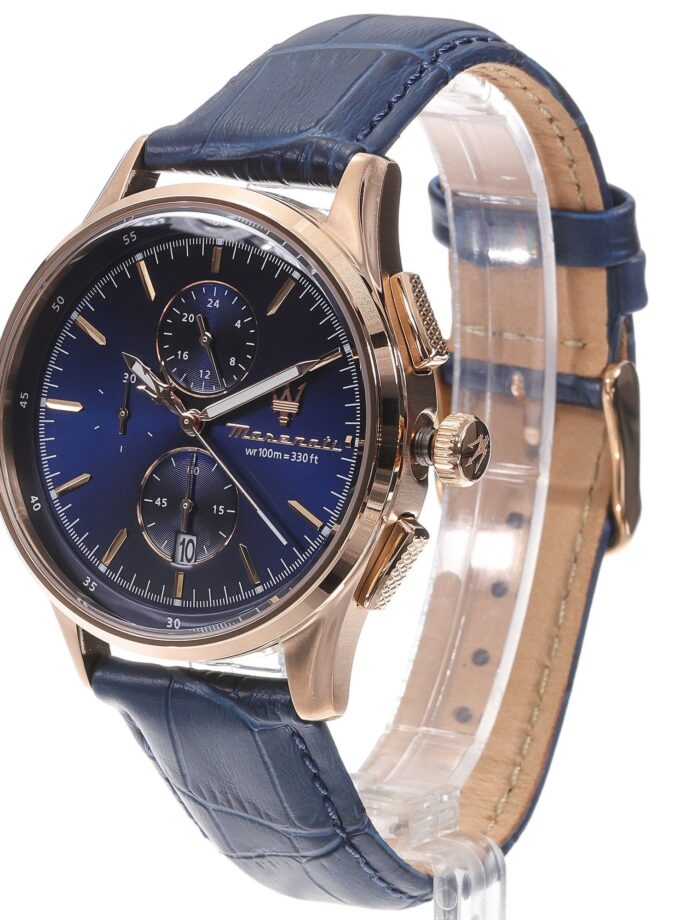 Montre Homme Maserati – R8871624009 – Chronographe Analogique – 42 mm – Bracelet en Cuir – Collection Sorpasso