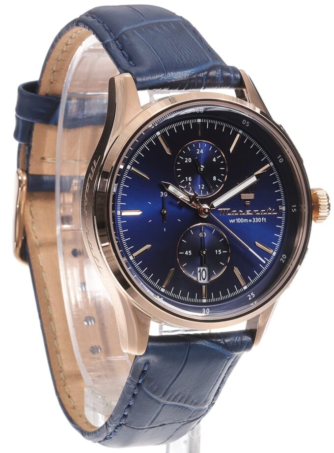 Montre Homme Maserati – R8871624009 – Chronographe Analogique – 42 mm – Bracelet en Cuir – Collection Sorpasso