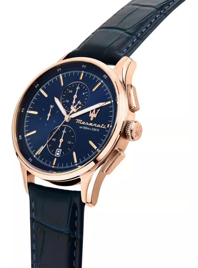 Montre Homme Maserati – R8871624009 – Chronographe Analogique – 42 mm – Bracelet en Cuir – Collection Sorpasso