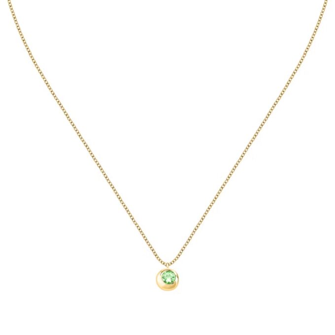 collier morellato tesori Élégance en argent recyclé avec quartz rosé saxn05