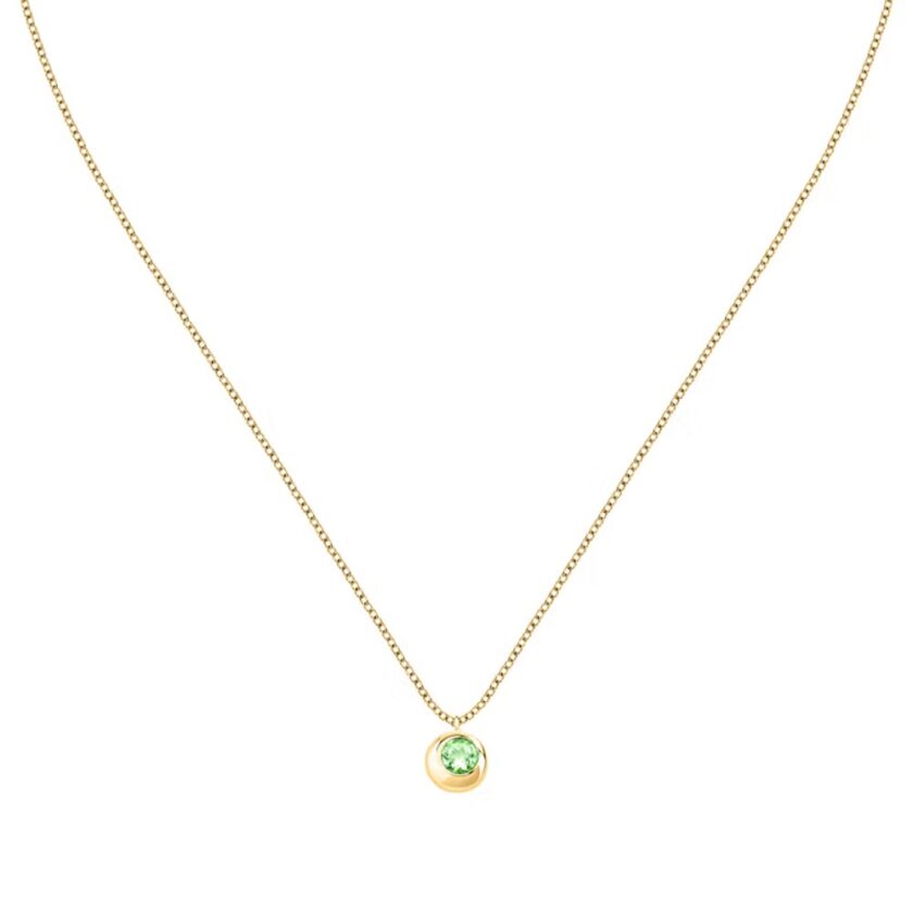 collier morellato tesori Élégance en argent recyclé avec quartz rosé saxn05