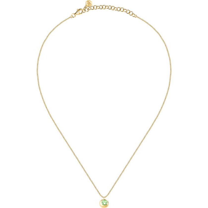 collier morellato tesori Élégance en argent recyclé avec quartz rosé saxn05