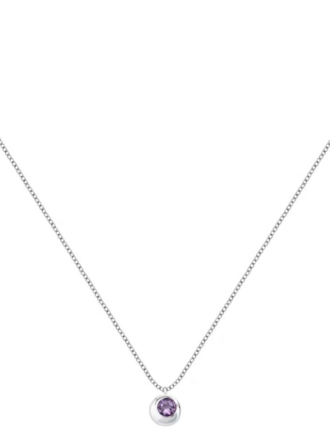 collier morellato Élégance en argent recyclé avec améthyste saxn07