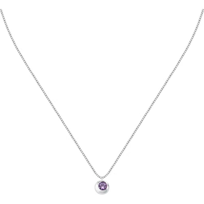 collier morellato Élégance en argent recyclé avec améthyste saxn07