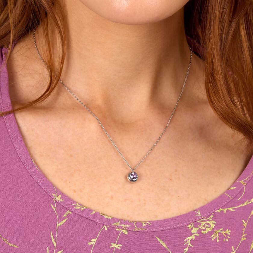 collier morellato Élégance en argent recyclé avec améthyste saxn07