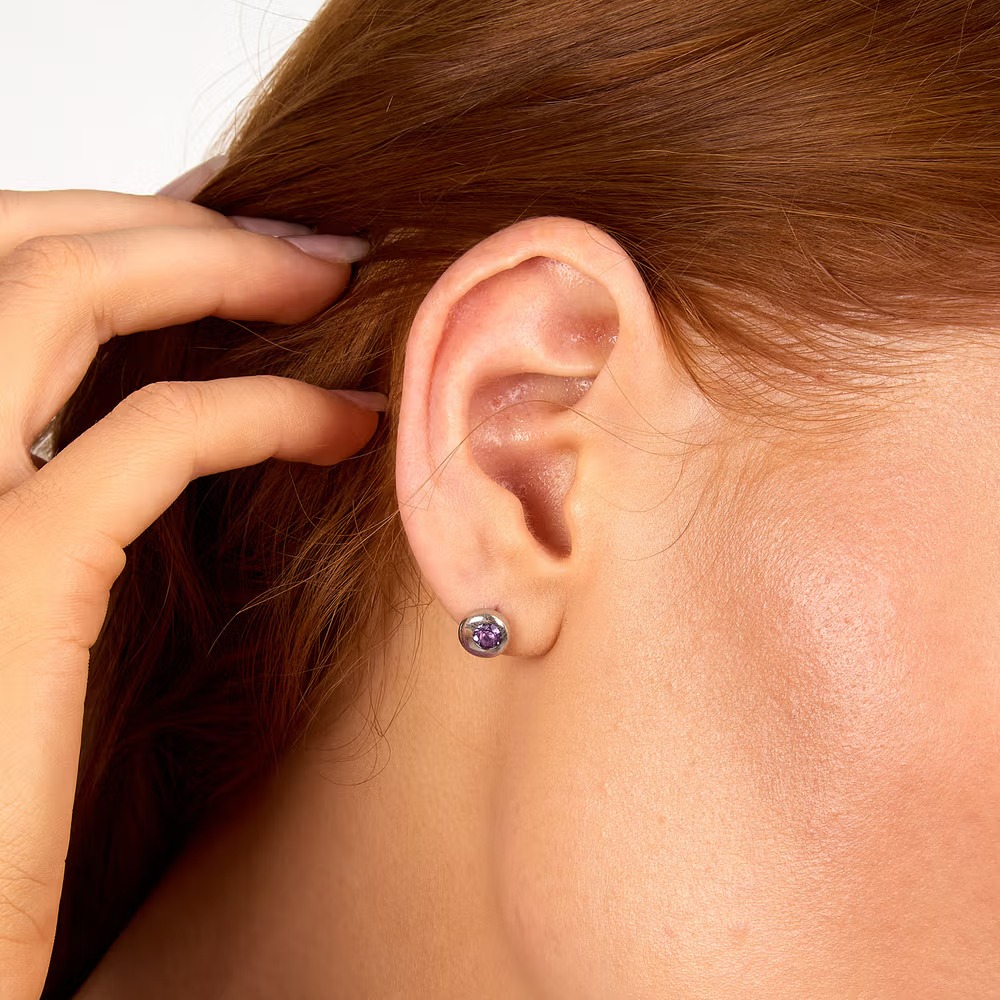 boucles d'oreilles argent femme morellato tesori eterni saxn20 | Élégance et authenticité violet