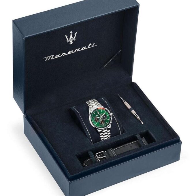 Montre Homme Maserati Sorpasso – R8873624002 – Bracelet en Cuir – Boucle Déployante à Sécurité – Poids 125 g
