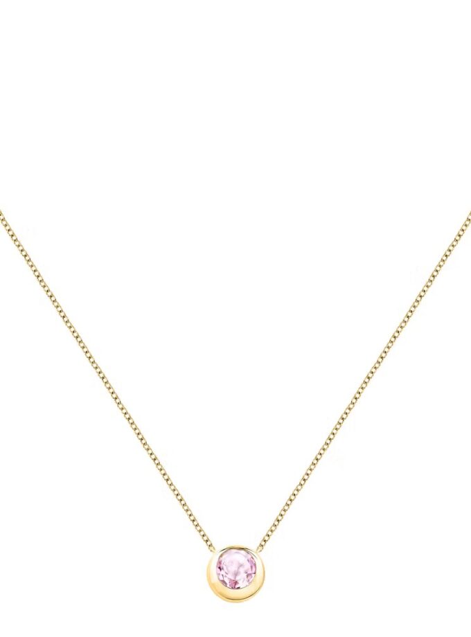 morellato saxn04 collier précieux en argent recyclé et pierre quartz rosa pour femme