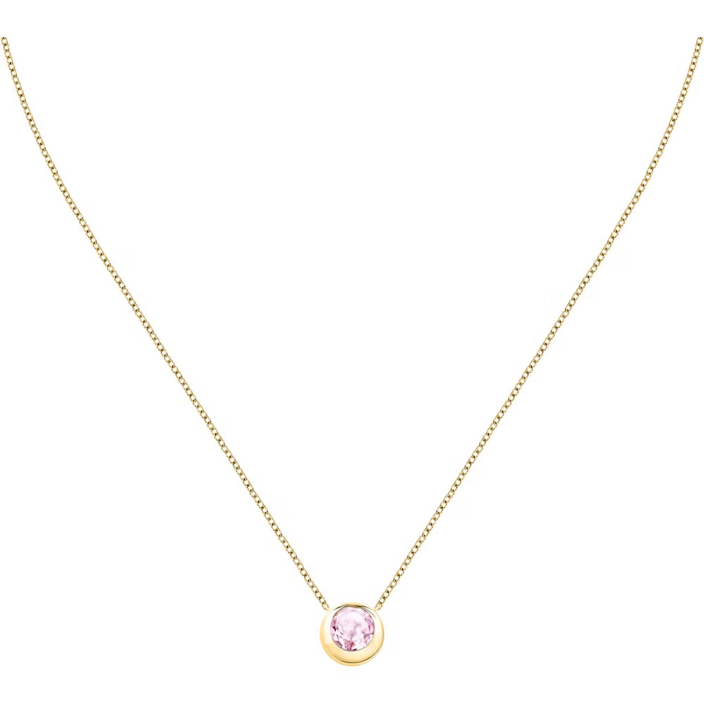 morellato saxn04 collier précieux en argent recyclé et pierre quartz rosa pour femme