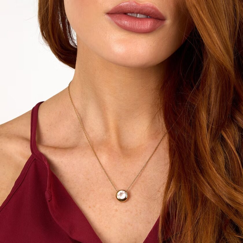 morellato saxn04 collier précieux en argent recyclé et pierre quartz rosa pour femme
