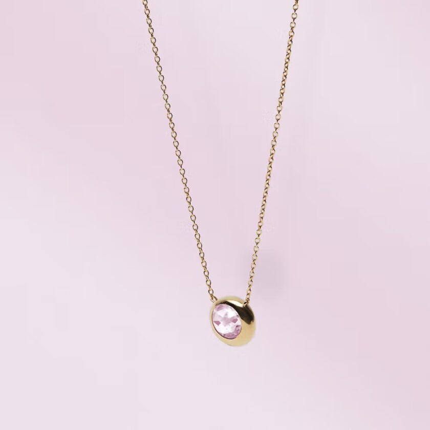 morellato saxn04 collier précieux en argent recyclé et pierre quartz rosa pour femme