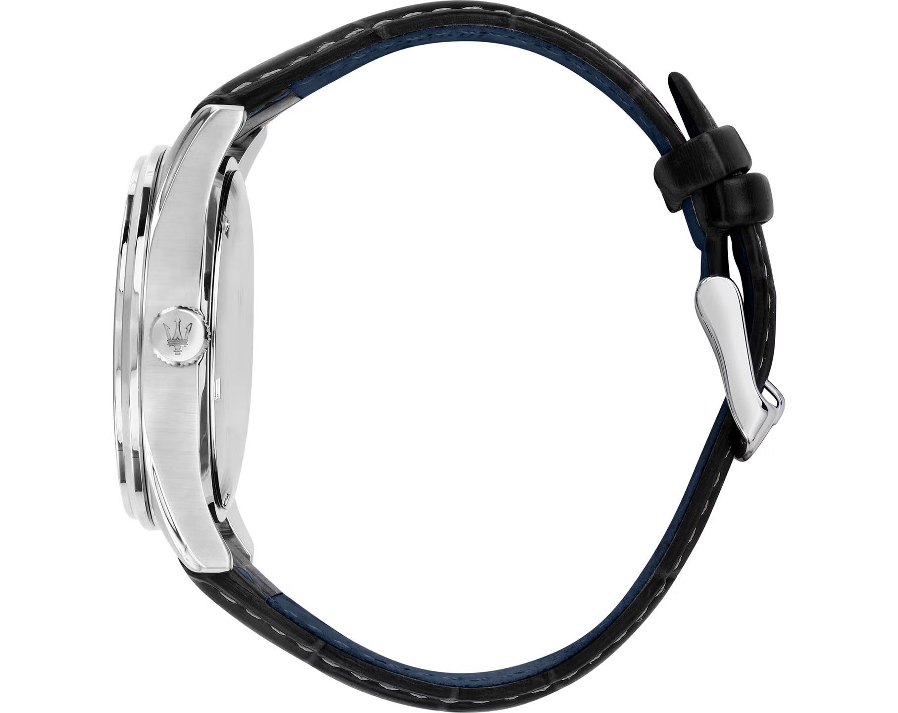 montre maserati sorpasso – r8851124003 – boîtier inox 42 mm – mouvement miyota – bracelet en cuir – cristal minéral – résistante à l'eau 10 atm (adaptée à la natation) – garantie 2 ans.