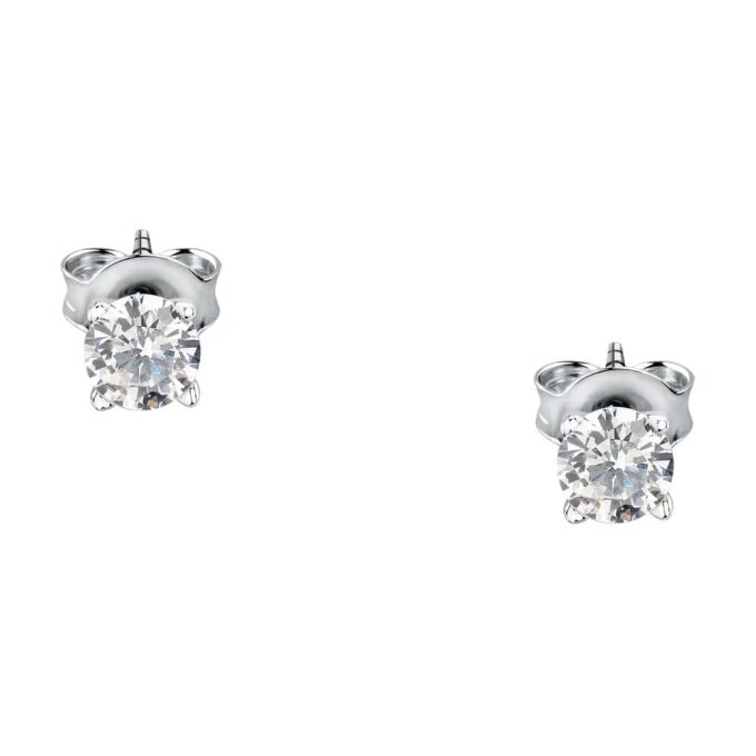 Morellato SAIW157 - Boucles d'Oreilles Précieuses en Argent et Gemmes pour Femme - 4 mm de Diamètre