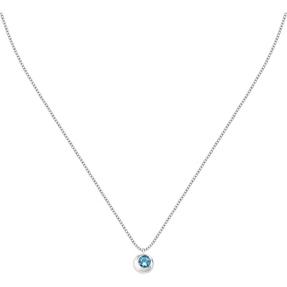morellato saxn06 collier précieux en argent recyclé et pierre topaze blu pour femme