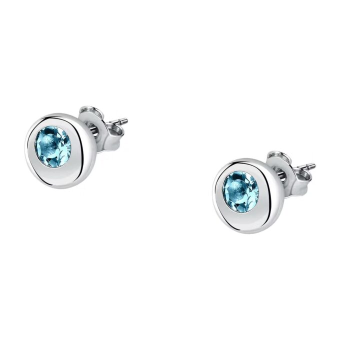 boucles d'oreilles femme morellato tesori eterni saxn21 en argent 925‰ avec quartz bleu