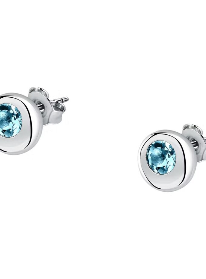 boucles d'oreilles femme morellato tesori eterni saxn21 en argent 925‰ avec quartz bleu