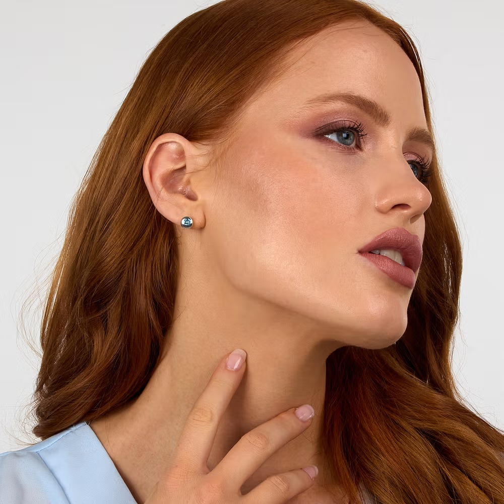 boucles d'oreilles femme morellato tesori eterni saxn21 en argent 925‰ avec quartz bleu