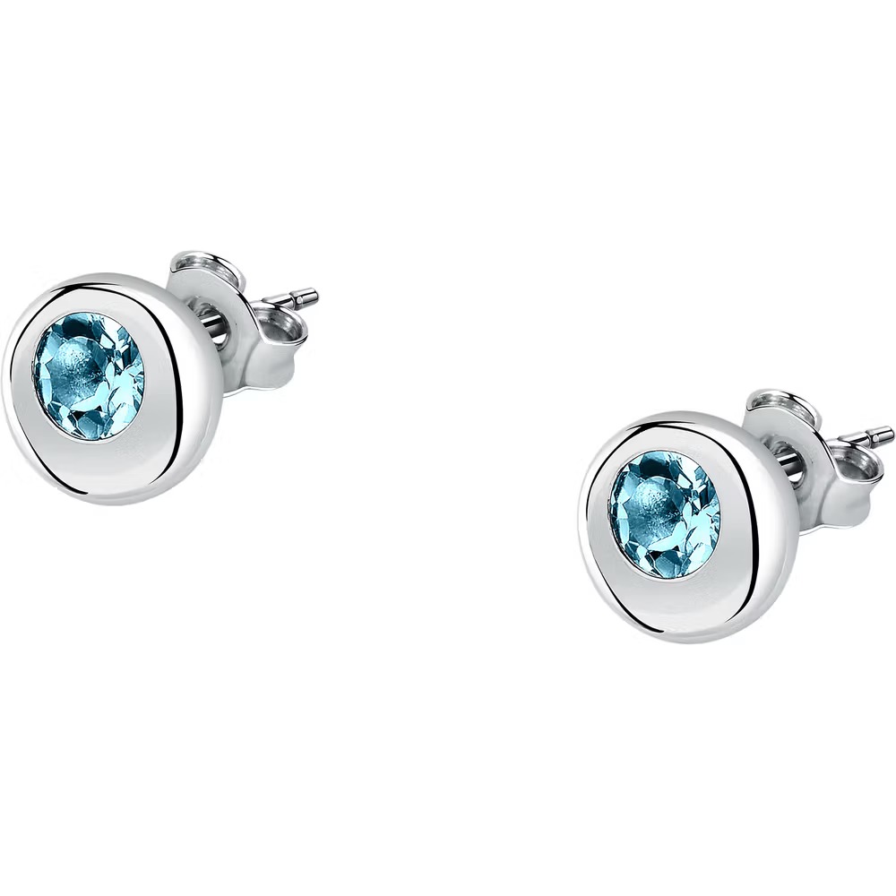 boucles d'oreilles femme morellato tesori eterni saxn21 en argent 925‰ avec quartz bleu