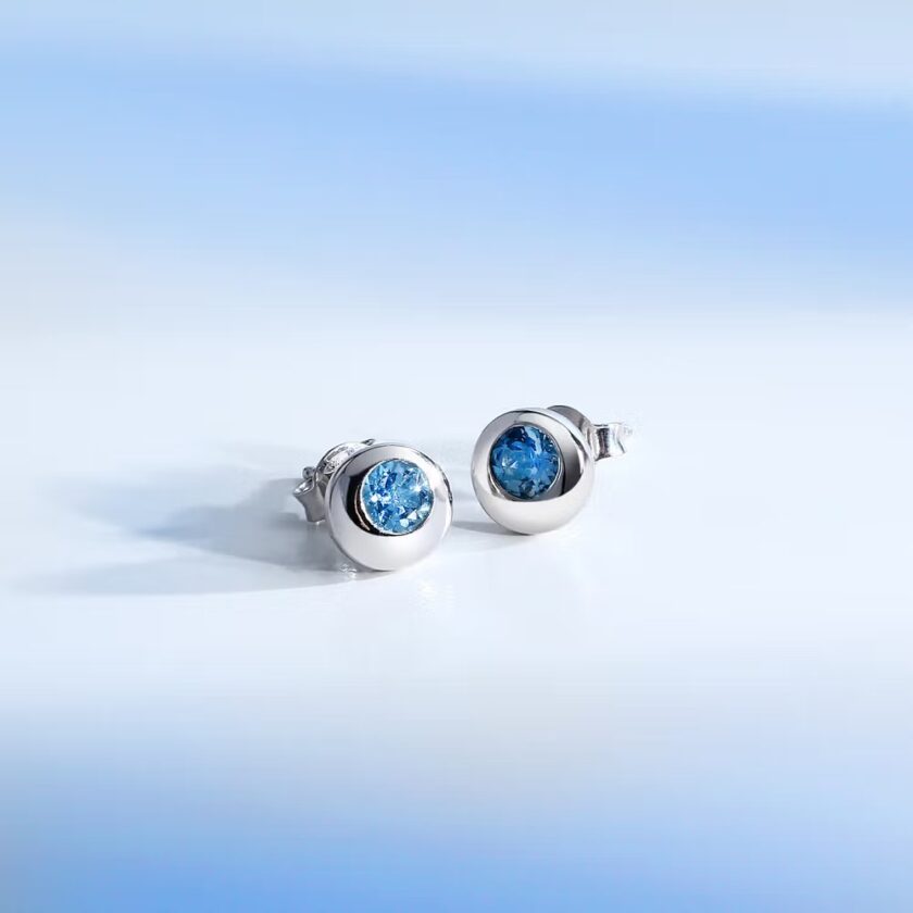 boucles d'oreilles femme morellato tesori eterni saxn21 en argent 925‰ avec quartz bleu