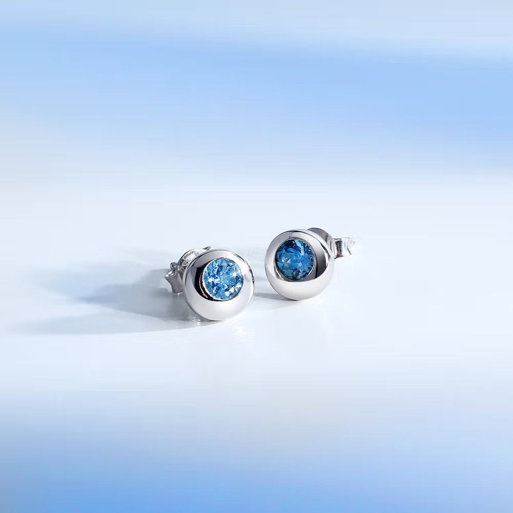 boucles d'oreilles femme morellato tesori eterni saxn21 en argent 925‰ avec quartz bleu