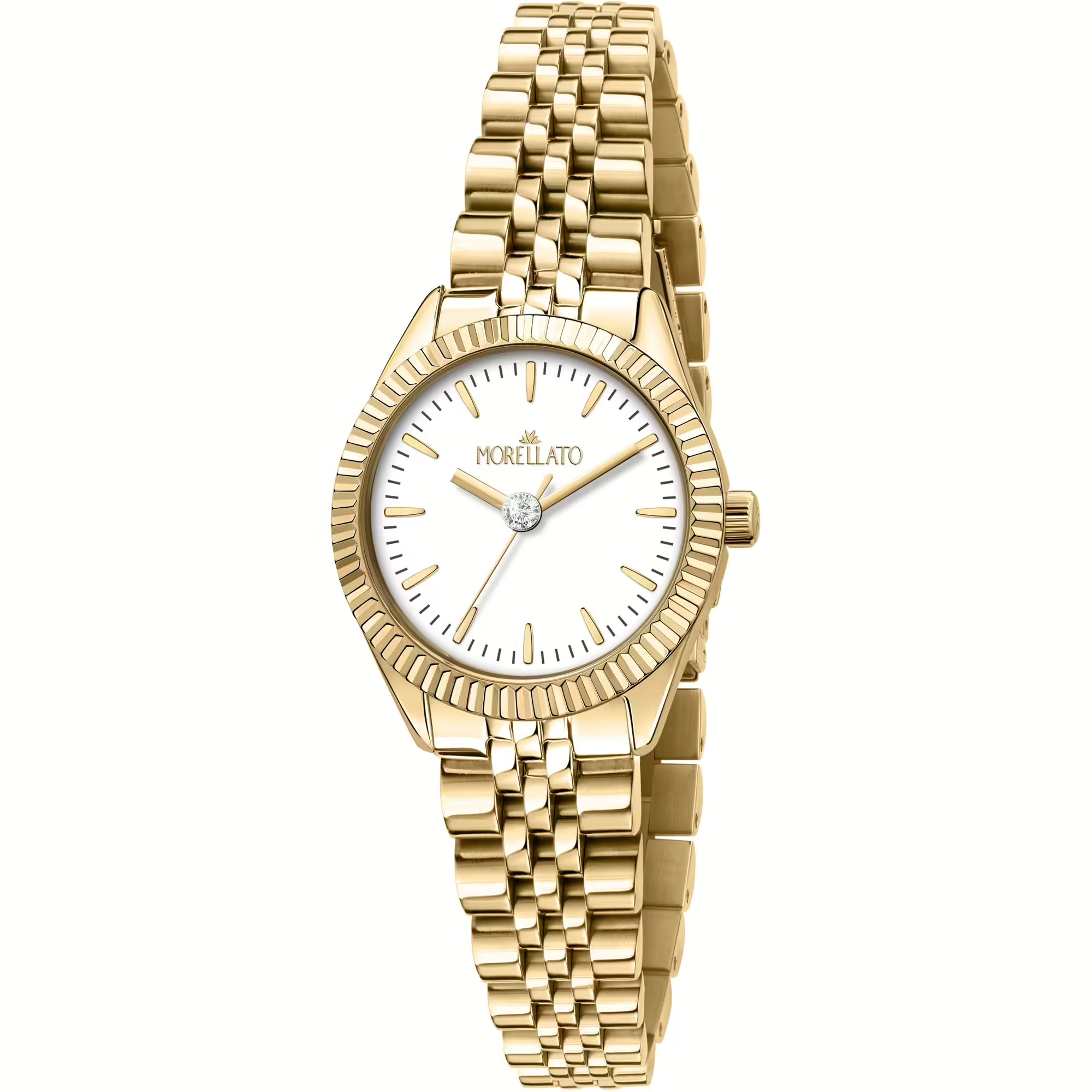 montre femme morellato magia – r0153165518 – boîtier acier 28 mm – cadran blanc – bracelet métal argenté – mouvement quartz – résistante à l'eau 3 atm – garantie 2 ans